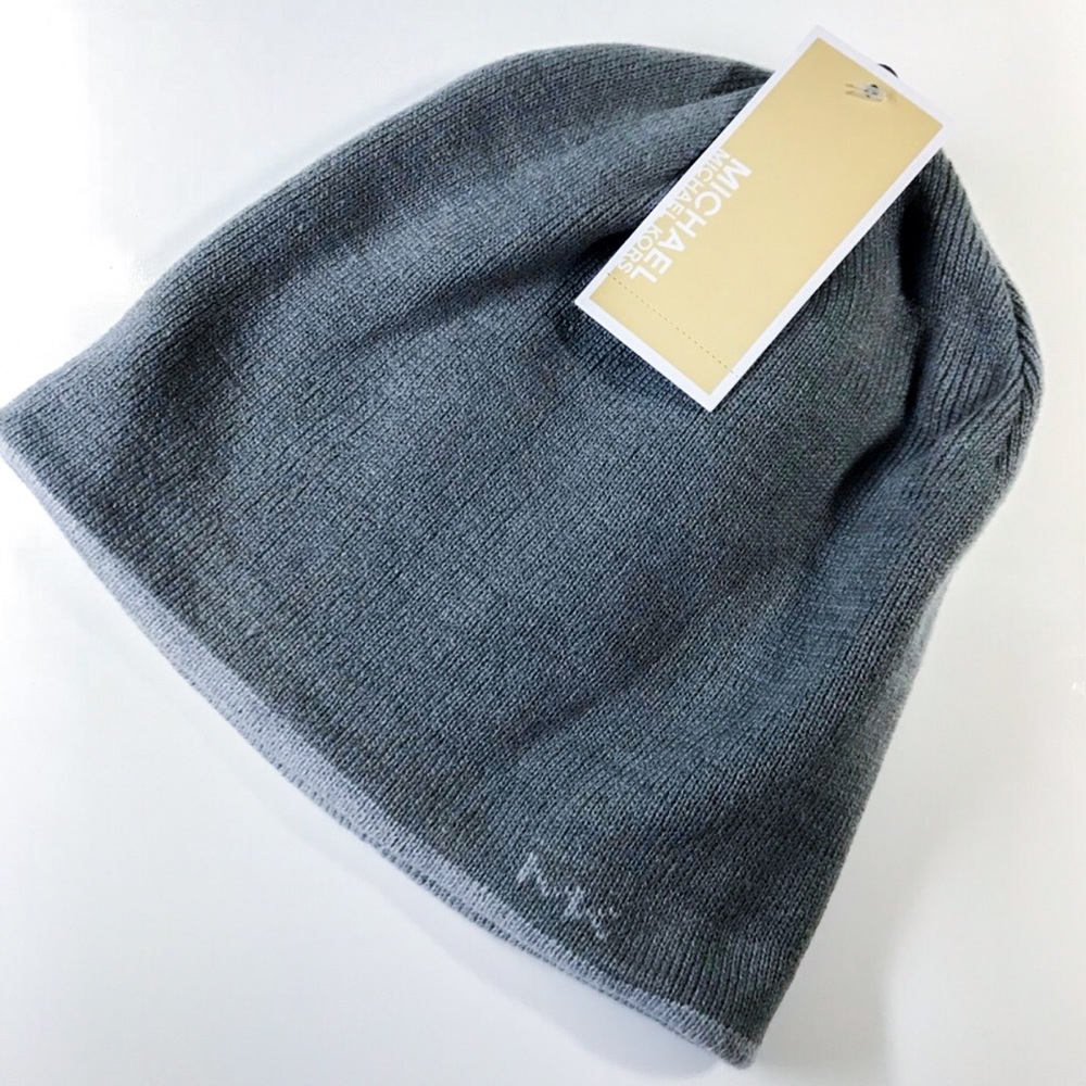 MICHAEL KORS reversible men’s gray beanie cap